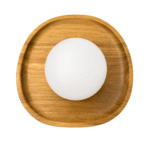 Arandela Madeira Orgânica com Globo 1XG9