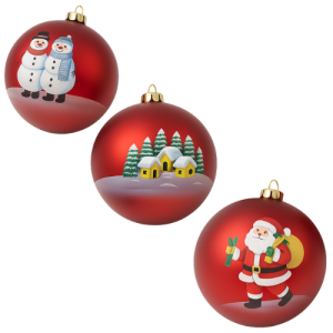 Conjunto Bola Natalina Decorada (1)