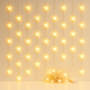 Cortina 140 Leds e 70 Estrelas