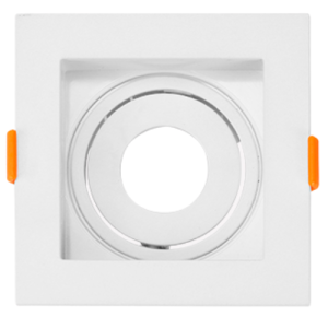 Spot Quadrado de Embutir Recuado Orientável 1xMR16 em ABS