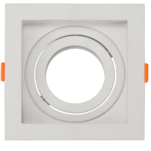 Spot Quadrado de Embutir Recuado Orientável 1xPAR20 em ABS