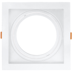 Spot Quadrado de Embutir Recuado Orientável 1xAR111 em ABS