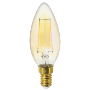 Lâmpada Led Vela Carbono 2W E27 Bivolt
