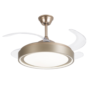 Ventilador de Teto com Plafon Air Imbuia Pás Retrátil