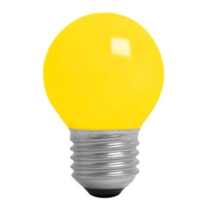 Lâmpada Led Bolinha G45 3W Bivolt Amarela